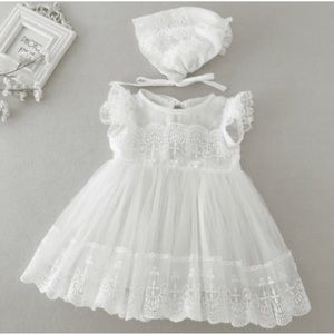 Brand New Baptism/Christening Dress with Bonnet